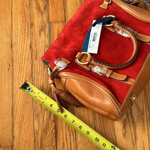 Dooney and Bourke red small jones bag nubuck leather - Picture 11 of 16